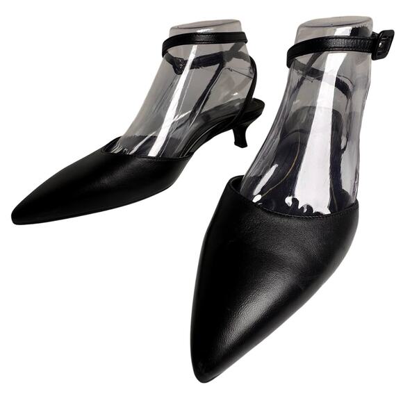 Vionic Shoes - Vionic Womens Jacynda Black Kitten Heels Shoes Sz 8 Ankle Strap Pointed Toe EUC